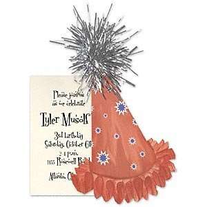  Red Party Hat Holiday Invitations