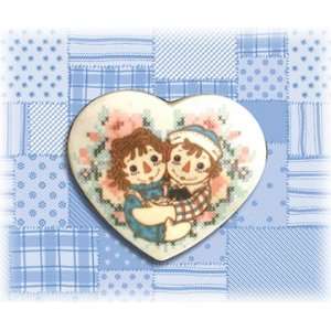  Raggedy Ann & Andy Sweetheart Brooch from Russia Toys 