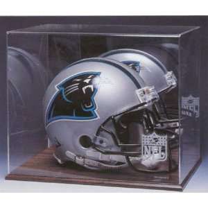 NFL Full Sized Wood Finished Helmet Display Case:  Sports 