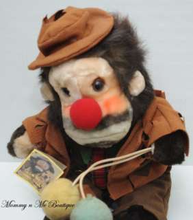 Vintage Emmett Kelly Jr Animal Clown Plush Toy HTF Rare  