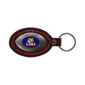   Tigers (LSU) Leather Football Key Tag   NCAA College Athletics Sports