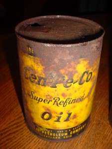 Vintage Cen Pe Co Motor Oil, O 133 1010 Aircraft Cans  