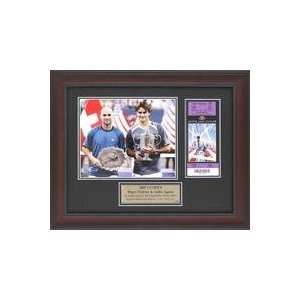  Roger Federer/Andre Agassi 2005 US Open Memorabilia 