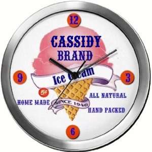 CASSIDY 14 Inch Ice Cream Metal Clock Quartz Movement:  
