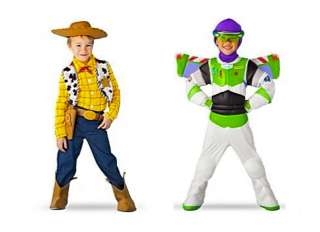NEW Toy Story 3 Disney Store Boys Halloween Costume Cowboy Woody Buzz 