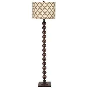  Jamie Young Luna Chocolate Taupe Lattice Shade Floor Lamp 