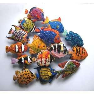  3D CORAL REEF & FISH WALL SCULPTURE: Home & Kitchen
