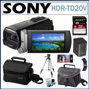  Sony HDR TD20V 64GB Flash Memory HD Handycam 3D Camcorder 
