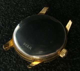 Very Nice 1968 Glycine Compressor XVII Gold plaque Vintage Watch 