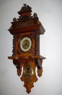 ANTIQUE WALL CLOCK FRIEDRICH MAUTHE REGULATOR VIENNA VICTORIAN 1890th 