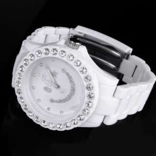 New Diamante Plastic Belt Cool Fashion Wrist Watch Gift  