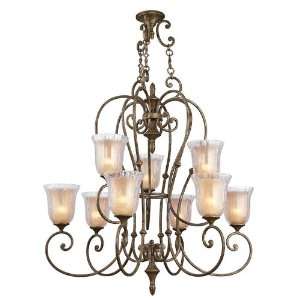 Kichler Lighting 42410BGN 9 Light Veroia Chandelier, Burnished Granite