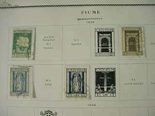 Overprint FIUME Italy EUROPEAN Postage STAMPS 9 Pages Old Collection 
