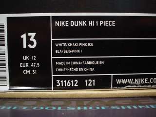 Nike sb Dunk Hi 1 ONE PIECE LASER KHAKI PINK resn 13  