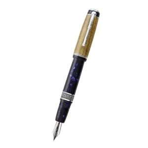  Delta Amerigo Vespucci Fountain Pen Button Filler Blue 