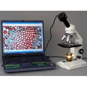AmScope 40X 800X Compound Microscope + 1.3M USB Digital Camera:  