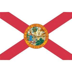  Florida Flag 6 inch x 4 inch Window Cling: Home & Kitchen