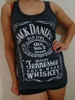 Rockabilly Jack Daniels Old Time 7 Retro Woman Tank Top Small Black 