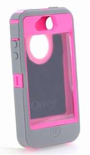 Grey / Pink OtterBox Defender Case For iPhone 4 4S 4G extra protection 