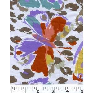  4445 Wide Abstract Butterflies Earthtones Fabric By The 