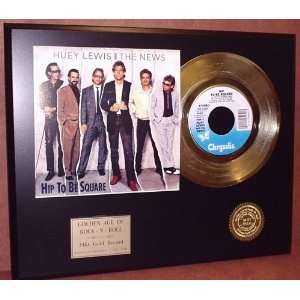  Huey Lewis & the News 24kt 45 Gold Record & Faithfully 