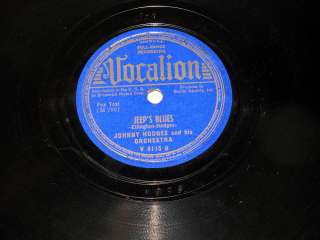 78 RPM Johnny Hodges JEEPS BLUES Vocalion VG+  