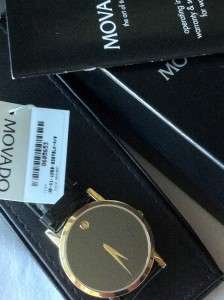 GOLD MOVADO SAPPHIRE MUSEUM  BIG 38mm FACE 88 G1 1852   