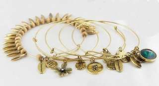 New Bohemian style 5pcs a set wooden beads bracelet bangle  