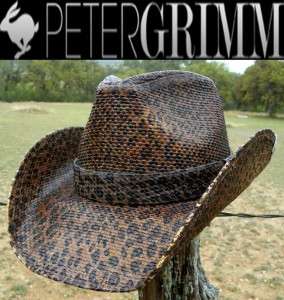 NEW Peter Grimm ROWDY Western Straw Cowboy Hat NWT  