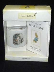 NEW IN BOX 2006 WEDGWOOD PETER RABBIT 2 PC MONEY BOX AND BOOK SET