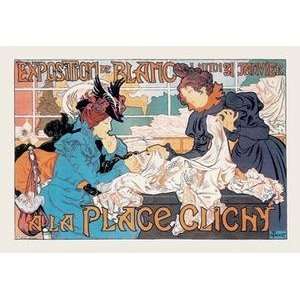  Vintage Art Exposition de Blanc a la Place Clichy   01789 