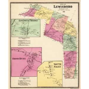 LEWISBORO TOWNSHIP LANDOWNER MAP NEW YORK (NY) 1868 