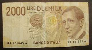 2000 LIRE ITALY NOTE/PAPER MONEY G. MARCONI  