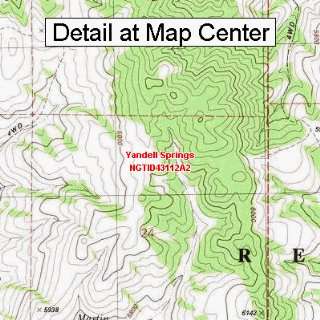  USGS Topographic Quadrangle Map   Yandell Springs, Idaho 