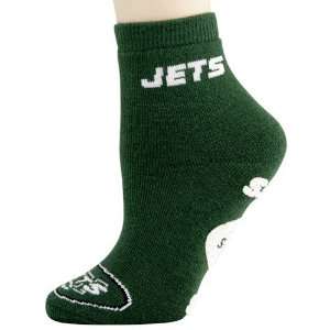  New York Jets Ladies Green Slipper Socks: Sports 