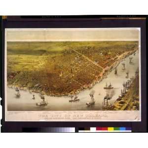   Mississippi River Lake Pontchartrain in distance. 1885