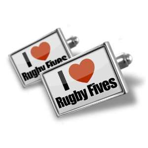  Cufflinks I Love Rugby Fives   Hand Made Cuff Links A 