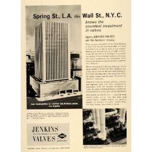  1961 Ad Jenkins Bros Valves United California Bank 