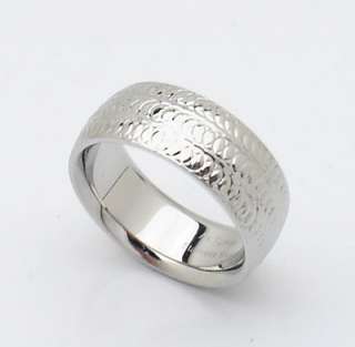 Bold Diamond Cut Band Ring Stainless Steel  