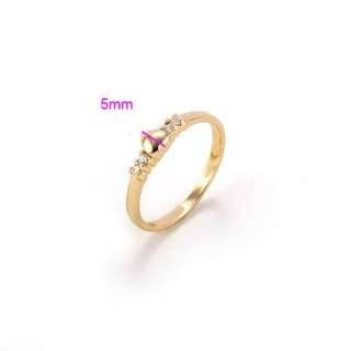 Lovely 9K 9ct Yellow Gold Filled Flawless CZ Womens Charm Ring Size 
