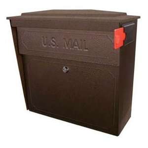  Townhouse Wall Mount Mail Boss Locking Mailbox Bronze 