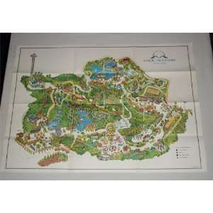  Vintage Six Flags Magic Mountain Site Map 1971 Everything 