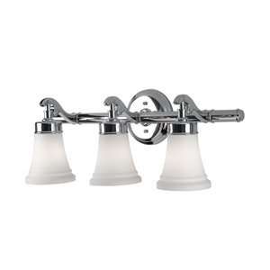  Checkolite 7733 15 3 Light Ashfield Bathroom Light, Chrome 