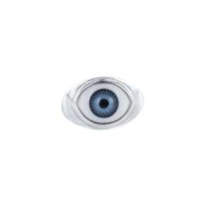  apop nyc Sterling Silver Evil Eye Ring size 8: Jewelry