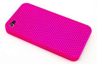 Perforated Slim Back Case Apple iPhone 4 4G   Hot Pink  