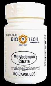 Molybdenum Citrate 30 mcg 100 caps by Bio Tech  