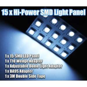   Signal LED Panel Light Bulb 15 smd Bright White Universal Automotive