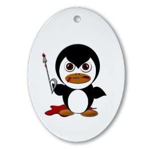  Angry Penguin Funny Oval Ornament by CafePress: Home 