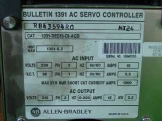 Allen Bradley AC Servo Drive 1391 DES15 DI AQB #5381  