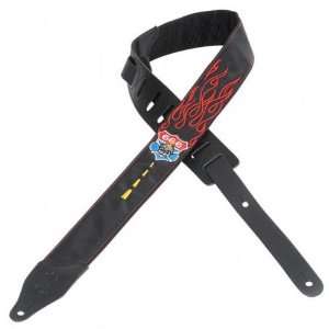   Polyester Guitar Strap Embroidered Route 666: Musical Instruments